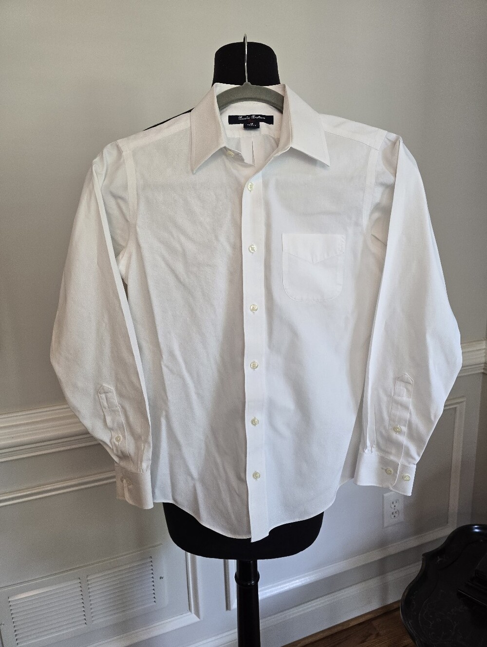 Brooks Brothers Boy's Non-Iron White Button Down Shirt Size 12